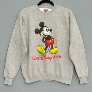Vintage Mickey Inc Walt Disney World Mickey Mouse Sweatshirt Gray XL Made in USA
